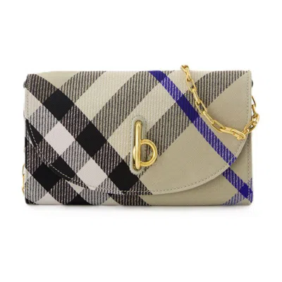 Burberry Rocking Horse Wallet On Chain In Sand