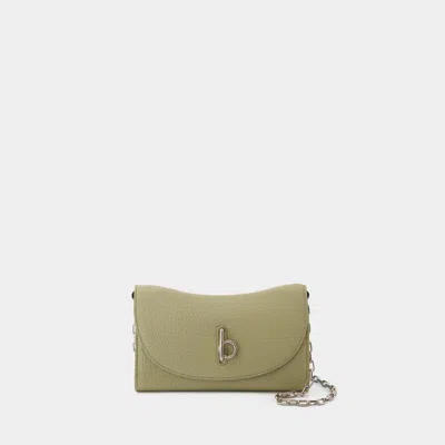 Burberry Rocking Horse Wallet On Chain In Beige