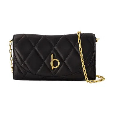 Burberry Rocking Horse Wallet On Chain In Black