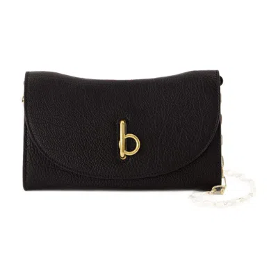 Burberry Rocking Horse Wallet On Chain In Black