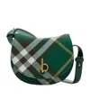 Burberry Mini Rocking Horse Checked Crossbody Bag In Green