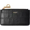 Burberry Rocking Horse Zip Card Case In Black