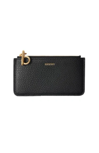 Burberry Rocking Horse Zip Card Case In Black