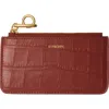 Burberry Rocking Horse Zip Card Case In Rust