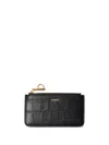 Burberry Rocking Horse Zip-up Wallet In Black