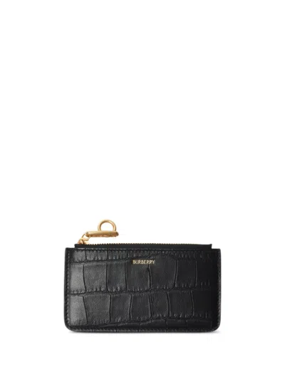 Burberry Rocking Horse Zip-up Wallet In Black