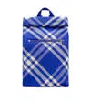 Burberry Roll Jacquard Checked Backpack In Blue