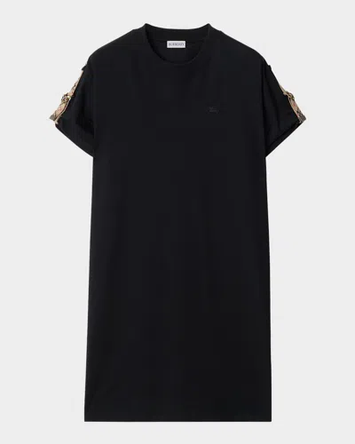 Burberry Roll-tab Short-sleeve Mini T-shirt Dress
