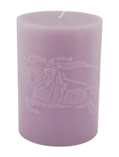 Pre-owned Burberry Rose And Violet Blossom Candle In Purple