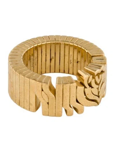 Pre-owned Burberry Rose Band Ring In Multi