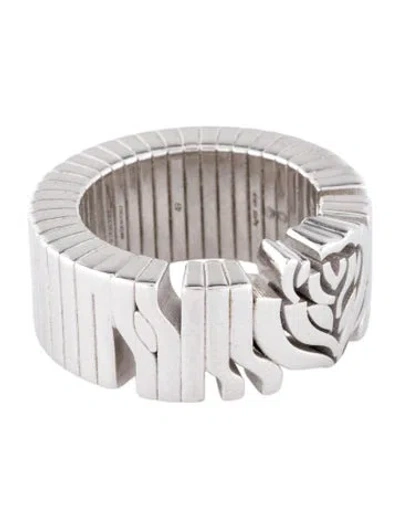 Pre-owned Burberry Rose Band Ring In Multi