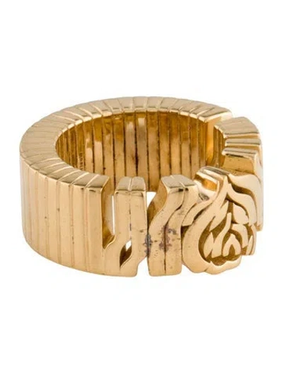 Pre-owned Burberry Rose Band Ring In Multi