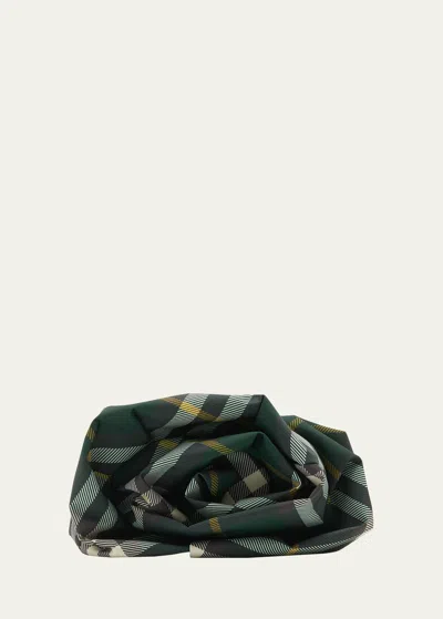 Burberry Rose Check Clutch Bag In Ivy