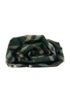 Burberry Checkered Rose Clutch 3d Detailing In Green