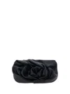Burberry Rose Chain Clutch In Black