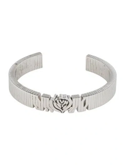 Pre-owned Burberry Rose Cuff Bracelet, 6" In Multi