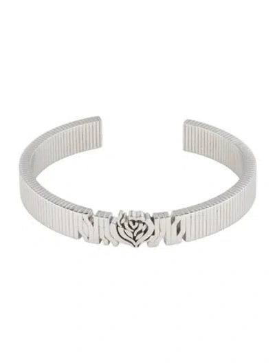 Pre-owned Burberry Rose Cuff Bracelet, 7" In Multi