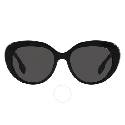 Burberry Rose Dark Grey Cat Eye Ladies Sunglasses Be4298 397787 54 In Black
