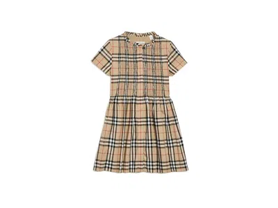 Burberry Rose Dress (little Kids/big Kids) Girl's Dress Sand Ip Check: 4 Years In Brown