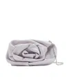 Burberry Rose Nappa Chain Clutch In Haze In Gray
