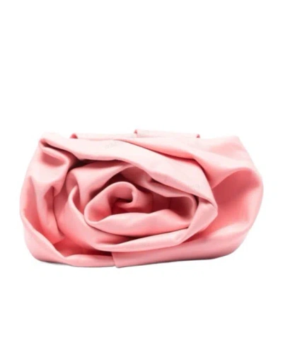 Burberry Rose Leather Clutch Bag In Pink