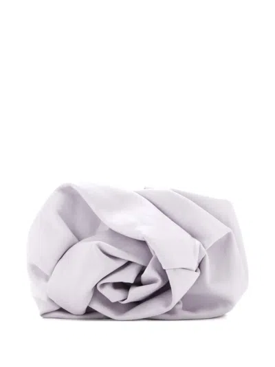Pre-owned Burberry Rose Leather Clutch Bag In Purple