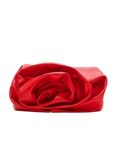 Burberry Rose Gathered Leather Frame Clutch In Pillar
