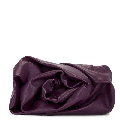 Burberry Rose Leather Clutch In Prune In Purple