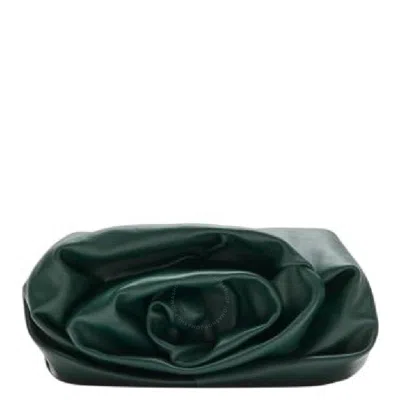 BURBERRY BURBERRY ROSE MOTIF LEATHER CLUTCH