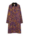 Burberry Rose Print Car Coat In Brown