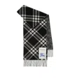 Burberry Rose-print Cashmere Scarf In White