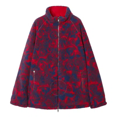 BURBERRY BURBERRY ROSE-PRINT FLEECE REVERSIBLE JACKET