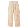 Burberry Rose-print High Waist Cotton Pants In Multi