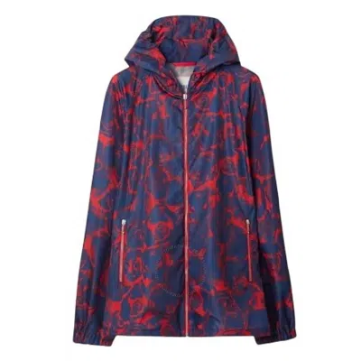 Burberry Rose Print Hooded Windbreaker Jacket
