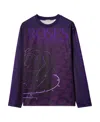 Burberry Rose-print Long-sleeve T-shirt In Purple