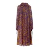 Burberry Rose Print Silk Dress