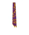 Burberry Rose-print Silk Scarf In Purple