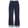 Burberry Rose-print Straight-leg Jeans In Black