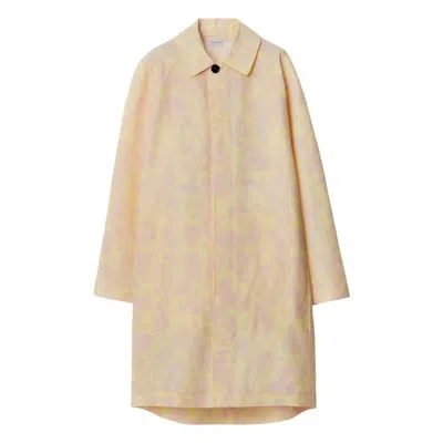 Burberry Rose Print Taffeta Coat In Neutral