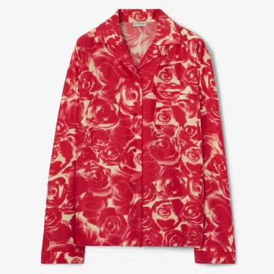 Burberry Rose Silk Shirt In Pillar