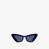 Burberry Cat Eye Sunglasses 0 Be4421 U 411487 In Navy Blue