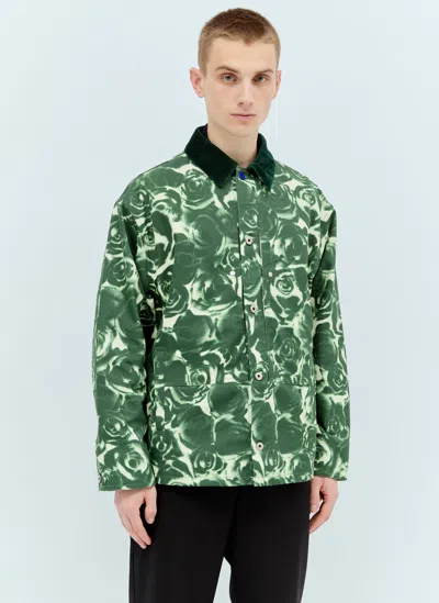 Burberry Rose Waxed Cotton Jacket In Green