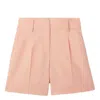 BURBERRY BURBERRY ROSEBUD PINK LORIE WOOL-BLEND TAILORED SHORTS
