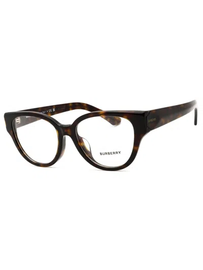Burberry Round Acetate Eyeglasses For Women In Brown