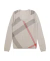 Burberry Round-collar And Long-sleeved Sweater In Gray