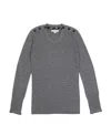 Burberry Round-collar And Long-sleeved Sweater In Gray