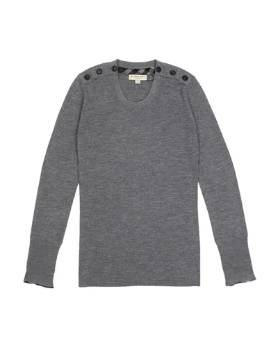 Burberry Round-collar And Long-sleeved Sweater In Gray