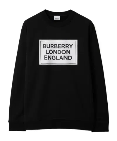 Burberry Round Collar Long Sleeve Sweater In Black