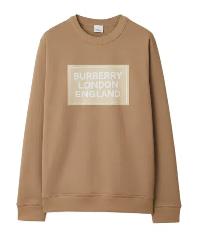 Burberry Round Collar Long Sleeve Sweater In Brown