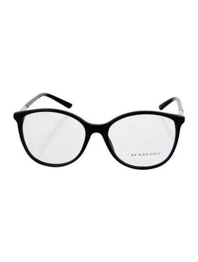 Pre-owned Burberry Round Eyeglasses In Black
